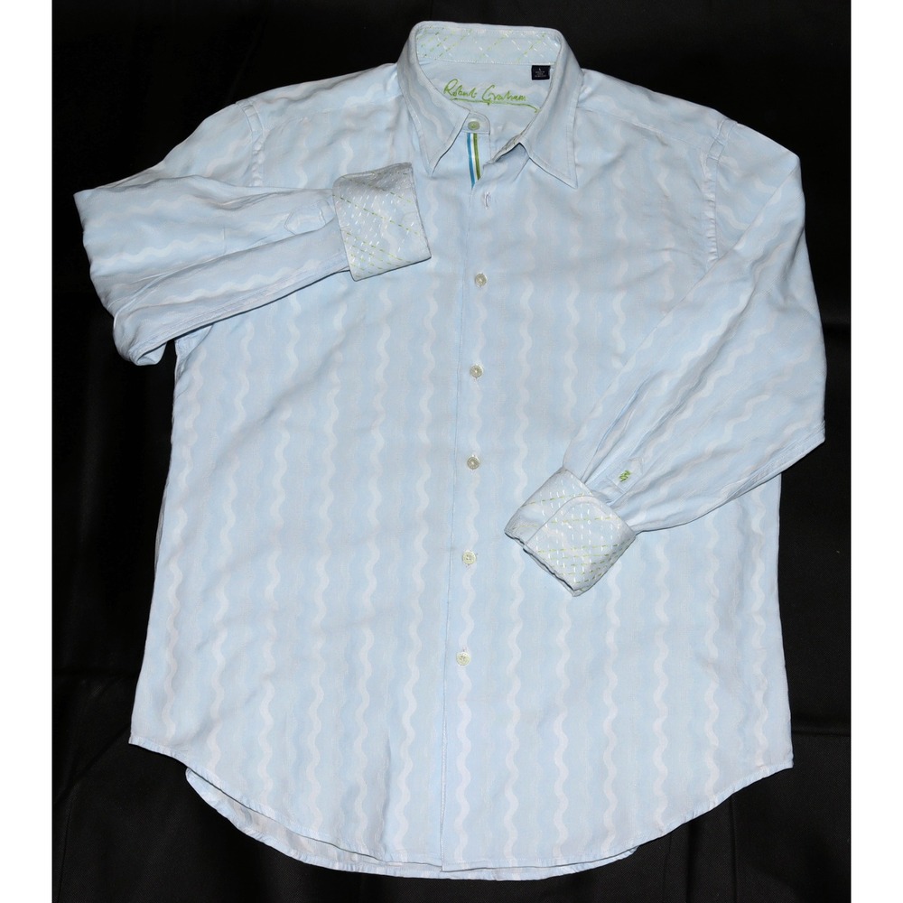 Robert Graham Men's Long Sleeve Button Front Shirt Size Large